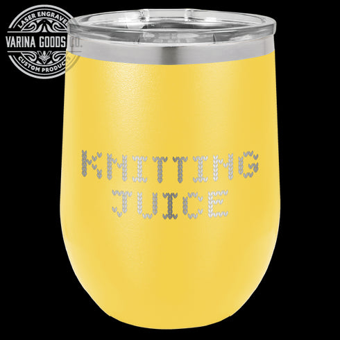 Laser Engraved Knitting Juice Wine Tumbler